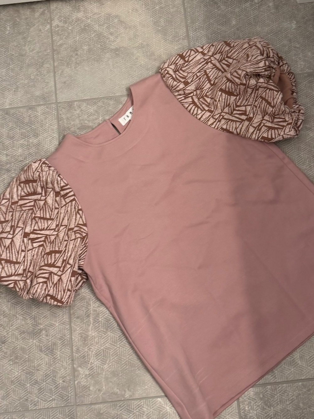 THML Mauve Puff Sleeve Blouse